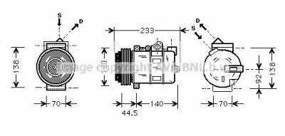 AVA QUALITY COOLING msak277 -  Компрессор, кондиционер